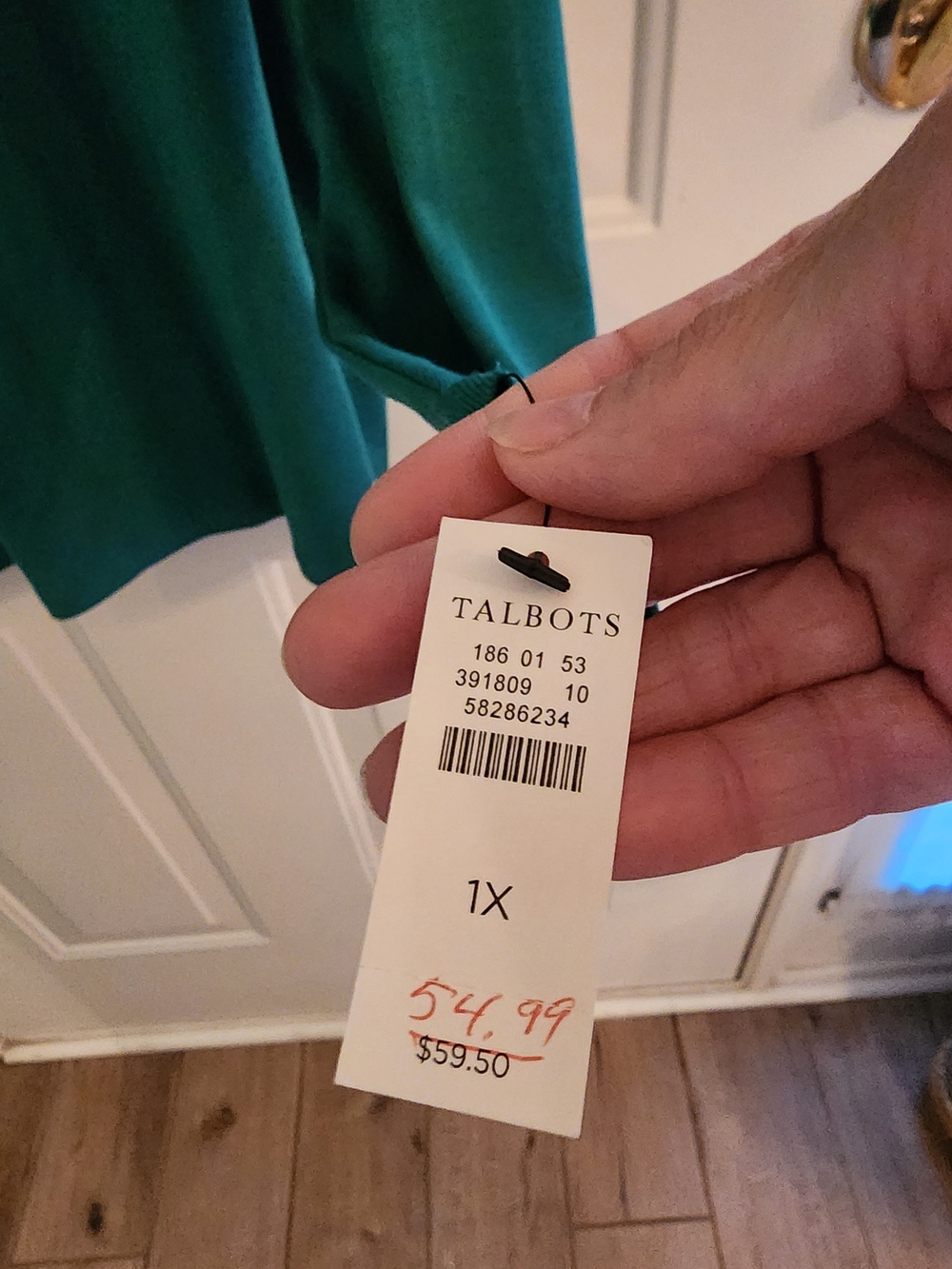 Talbots Emerald Green Crewneck Tee - Plus 1X